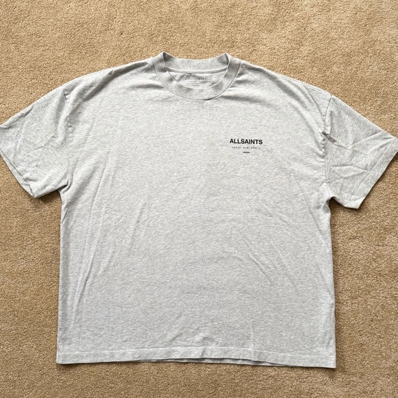 All Saints Underground Oversized Crew Neck T-Shirt - Picture 2 of 8